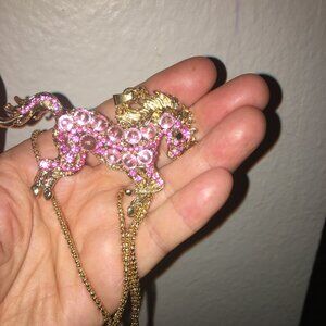 Pink Unicorn 3D Necklace Costume Jewelry   Drawer 6